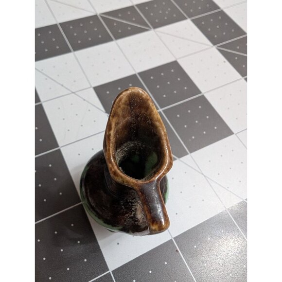 Boys Town Nebraska drip glaze mini picture green brown 3" souivner - Picture 4 of 6